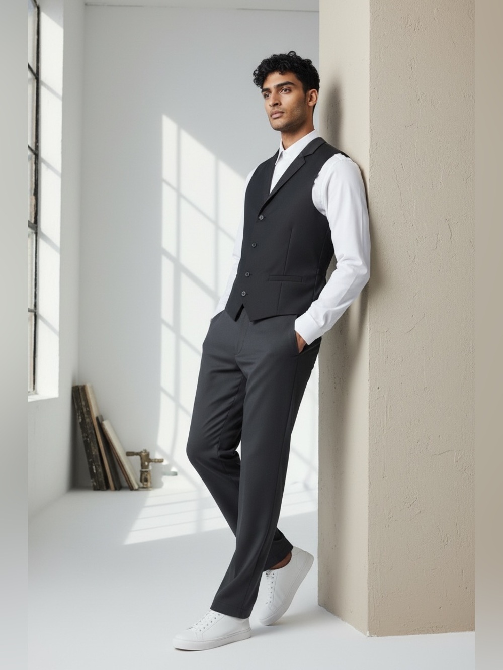 Alfani - Slim Fit Black Vest